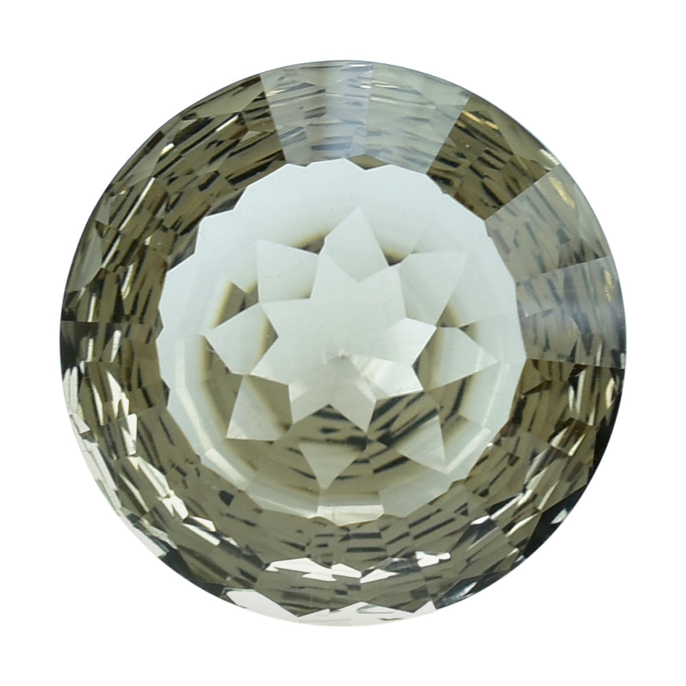 SMOKY QUARTZ NIRVANA CUT ROUND (DES#81) (LITE) 12MM 5.16 Cts.