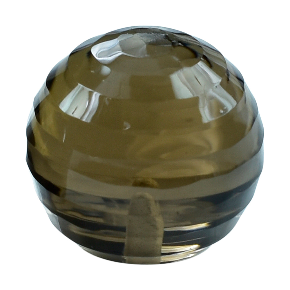 SMOKY QUARTZ CONCAVE BALLS (DES#135) (HALF DRILL) (DARK) 12MM 12.43 Cts.