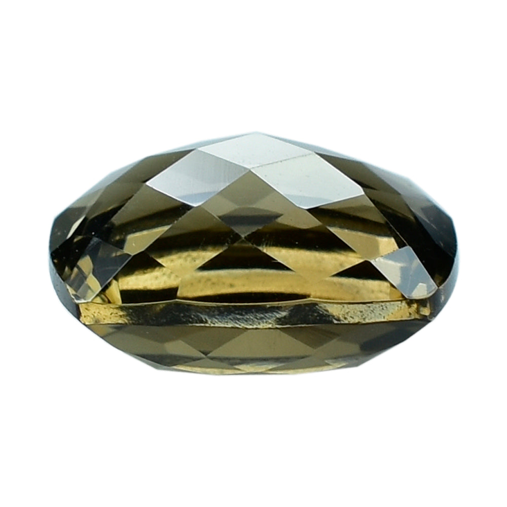 SMOKY QUARTZ ANTIC CUSHION ONE SIDE TABLE CUT & ONE SIDE CHECKER CUT (DES#24) (LITE) 12MM 6.40 Cts.