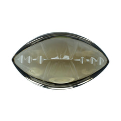 SMOKY QUARTZ BUFFTOP CROSS CONCAVE BACK MARQUISE (DES#102) (MEDIUM) 20X12MM 9.84 Cts.