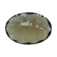SMOKY QUARTZ CONCAVE SPLENDOR CUT OVAL (DES#74) (MEDIUM) 14X10MM 5.44 Cts.