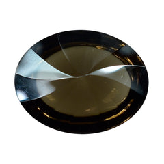 SMOKY QUARTZ BUFFTOP TWISTED CONCAVE OVAL (MEDIUM) 9X7MM 1.95 Cts.