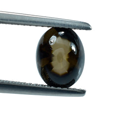 SMOKY QUARTZ BUFFTOP TWISTED CONCAVE OVAL (MEDIUM) 9X7MM 1.95 Cts.