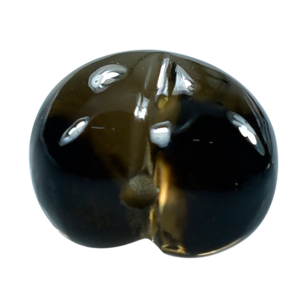 SMOKY QUARTZ SCRED HEART (DES#132) (MEDIUM) (HALF DRILL) 11X9MM 4.58 Cts.