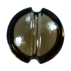 SMOKY QUARTZ LENTIL ROUND CARVED BELT (DES#25) (MEDIUM) 12MM 4.80 Cts.