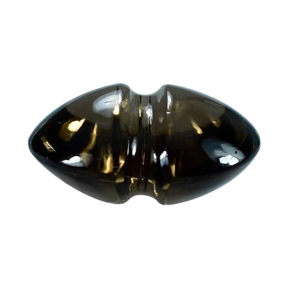 SMOKY QUARTZ LENTIL ROUND CARVED BELT (DES#25) (MEDIUM) 12MM 4.80 Cts.