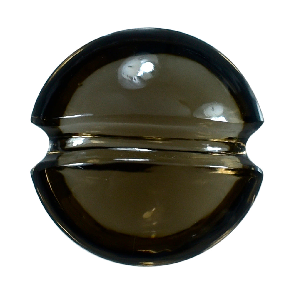 SMOKY QUARTZ LENTIL ROUND CARVED BELT (DES#25) (MEDIUM) 12MM 4.80 Cts.