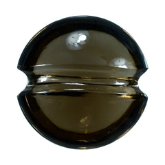SMOKY QUARTZ LENTIL ROUND CARVED BELT (DES#25) (MEDIUM) 12MM 4.80 Cts.
