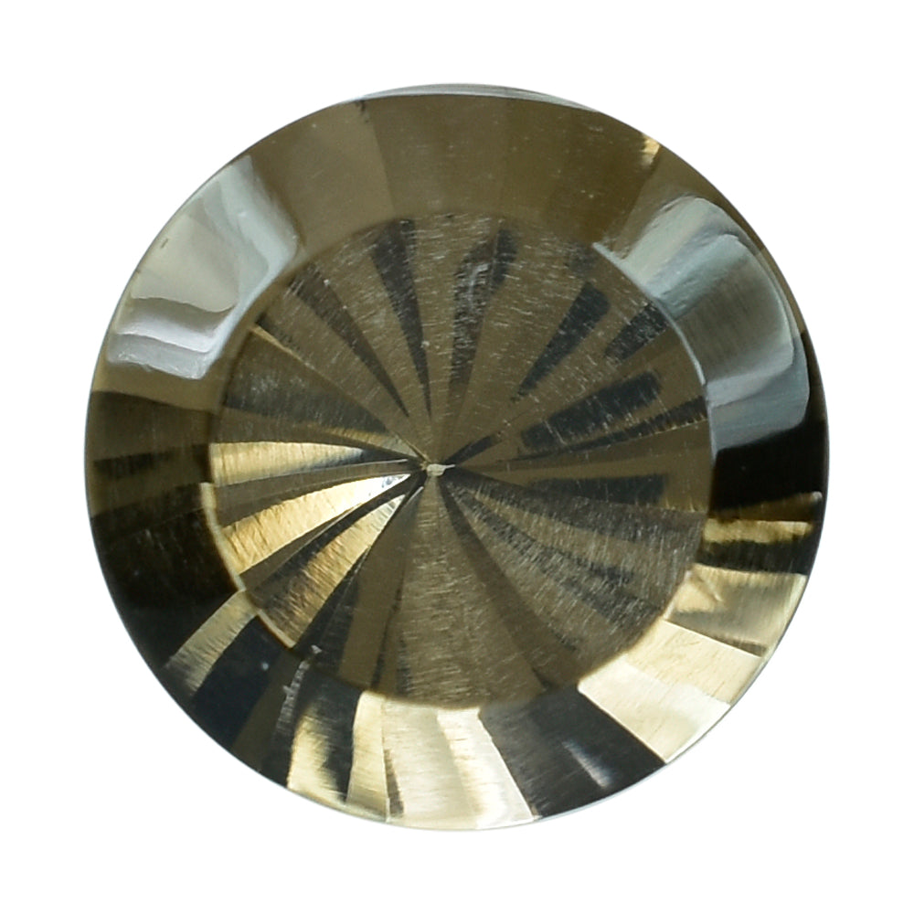 SMOKY QUARTZ CHACKRA CUT ROUND (DES#82) (MEDIUM) 12MM 5.16 Cts.