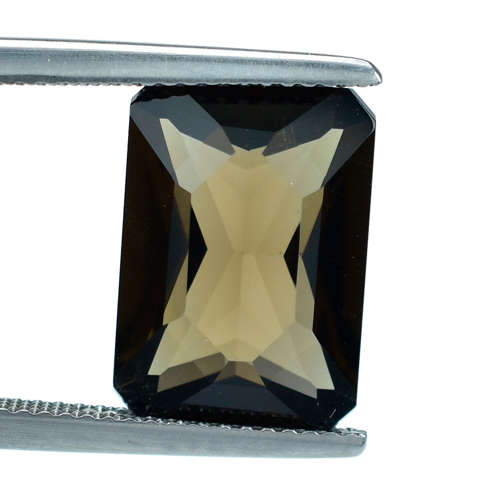 SMOKY QUARTZ RADIANT CUT OCTAGON (DES#1) (DARK) 14X10MM 6.15 Cts.