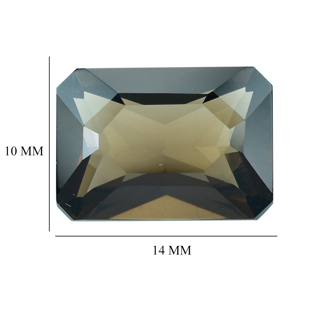 SMOKY QUARTZ RADIANT CUT OCTAGON (DES#1) (DARK) 14X10MM 6.15 Cts.
