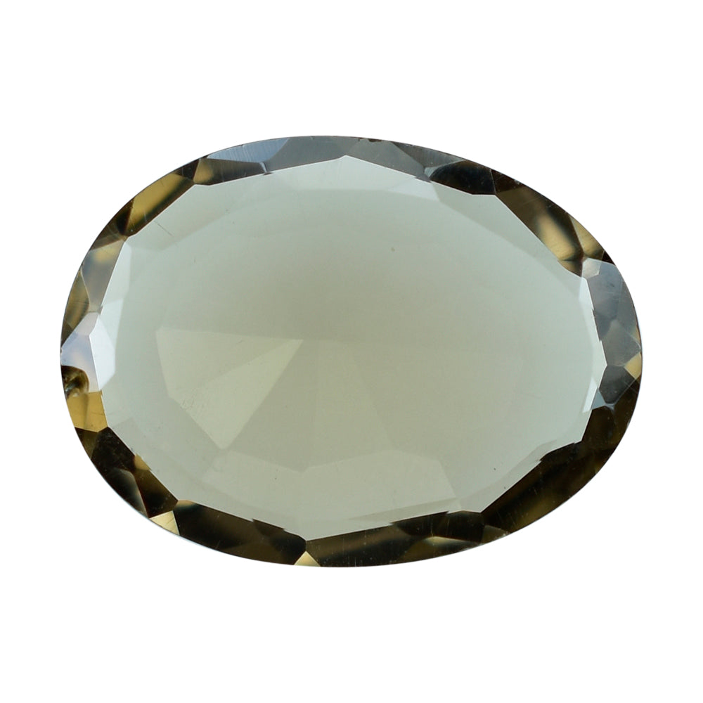 SMOKY QUARTZ FLAT ROSE CUT OVAL CAB (DES#147) (LITE) 15X11MM 4.03 Cts.
