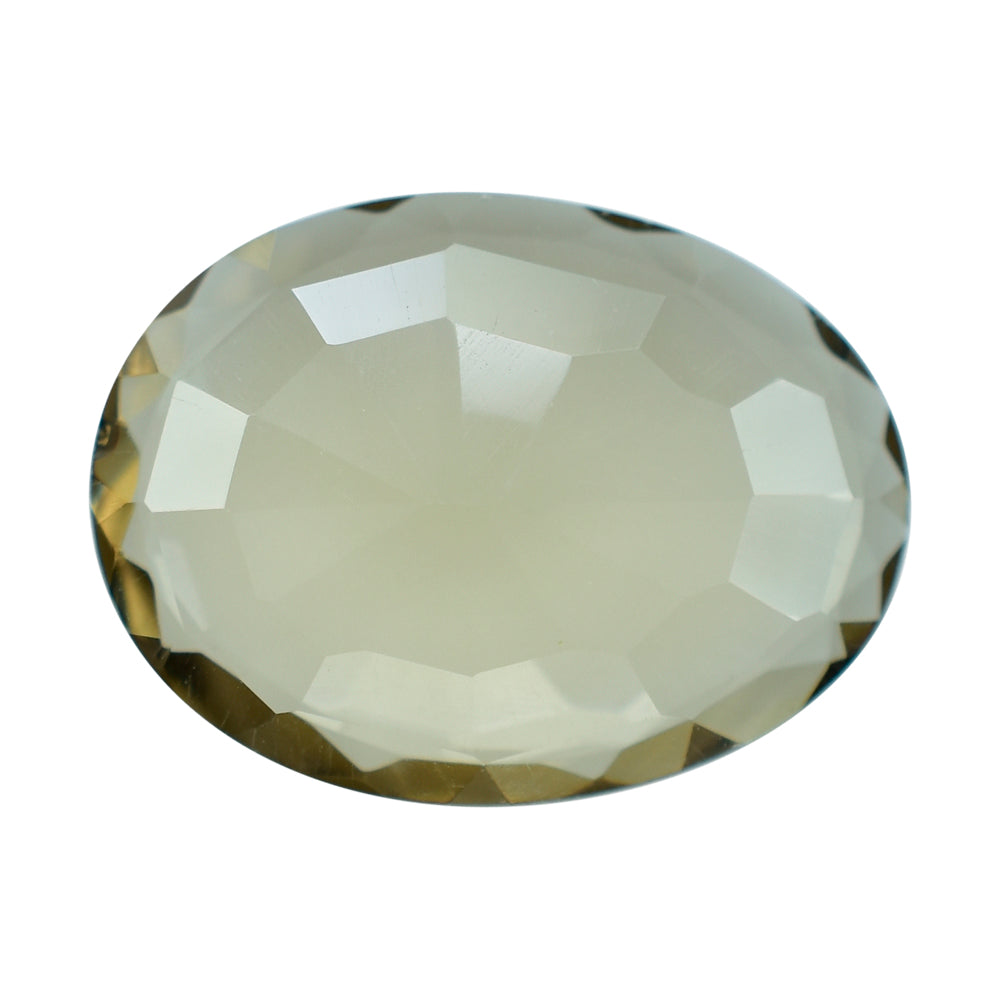 SMOKY QUARTZ FLAT ROSE CUT OVAL CAB (DES#147) (LITE) 15X11MM 4.03 Cts.