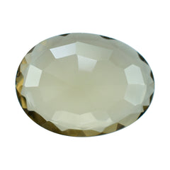 SMOKY QUARTZ FLAT ROSE CUT OVAL CAB (DES#147) (LITE) 15X11MM 4.03 Cts.