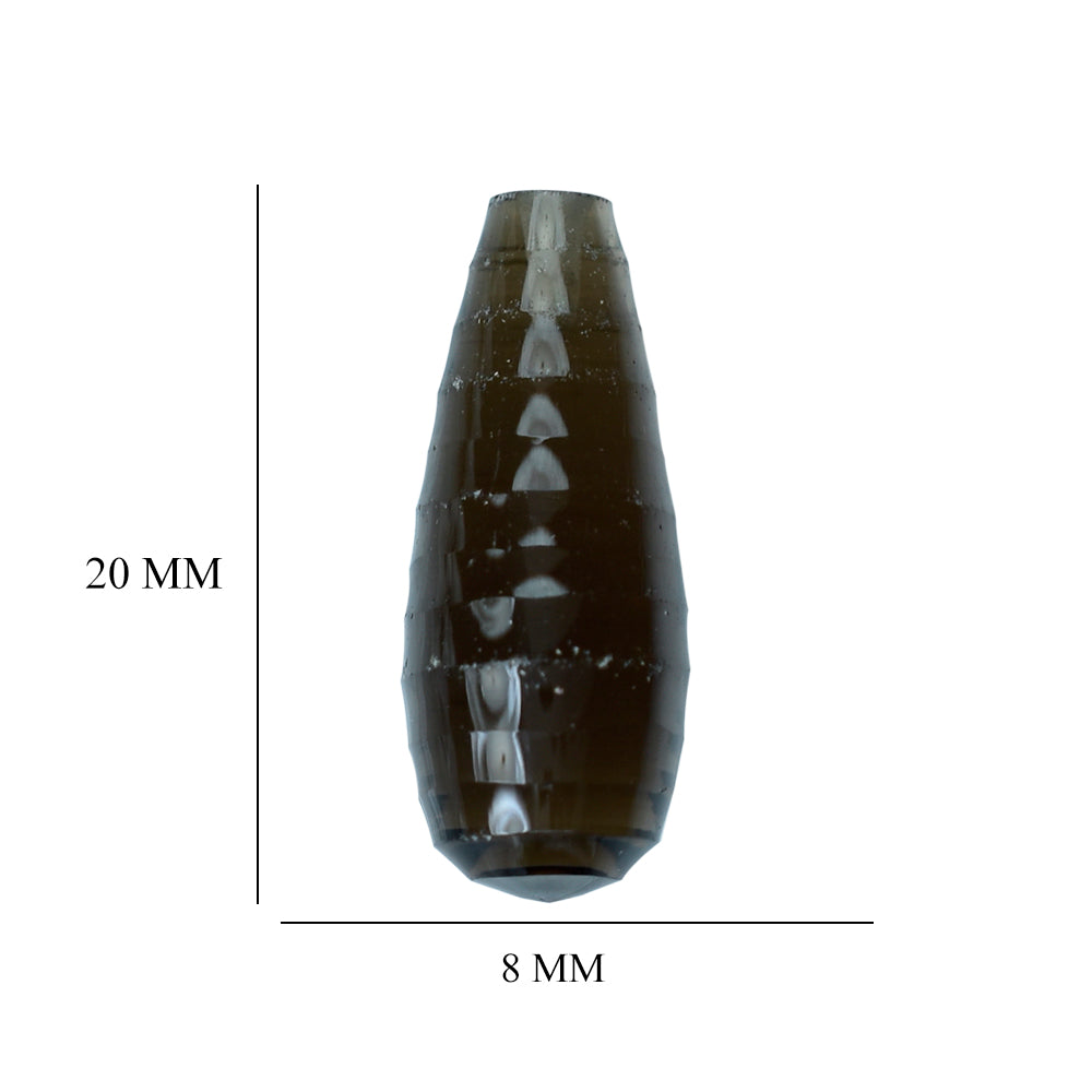 SMOKY QUARTZ CONCAVE DROPS (HALF DRILL) (DES#134) (MEDIUM) 20X8MM 9.52 Cts.
