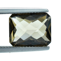 SMOKY QUARTZ SPECIAL CHECKER CUT OCTAGON (DES#56) (MEDIUM) 12X10MM 4.89 Cts.