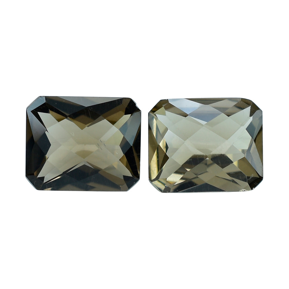 SMOKY QUARTZ SPECIAL CHECKER CUT OCTAGON (DES#56) (MEDIUM) 12X10MM 4.89 Cts.