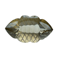 SMOKY QUARTZ BUFFTOP FISH CARVED BACK MARQUISE (DES#111) (LITE) 20X11.50MM 9.60 Cts.