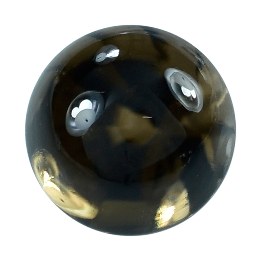 SMOKY QUARTZ TWISTED CONCAVE BUFFTOP ROUND (DES#31) (MEDIUM) 8MM 2.45 Cts.