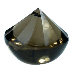 SMOKY QUARTZ TWISTED CONCAVE BUFFTOP ROUND (DES#31) (MEDIUM) 8MM 2.45 Cts.