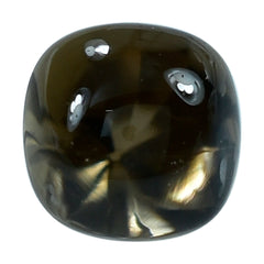 SMOKY QUARTZ BUFFTOP TWISTED CONCAVE CUSHION (DES#31) (DARK) 6MM 1.11 Cts.
