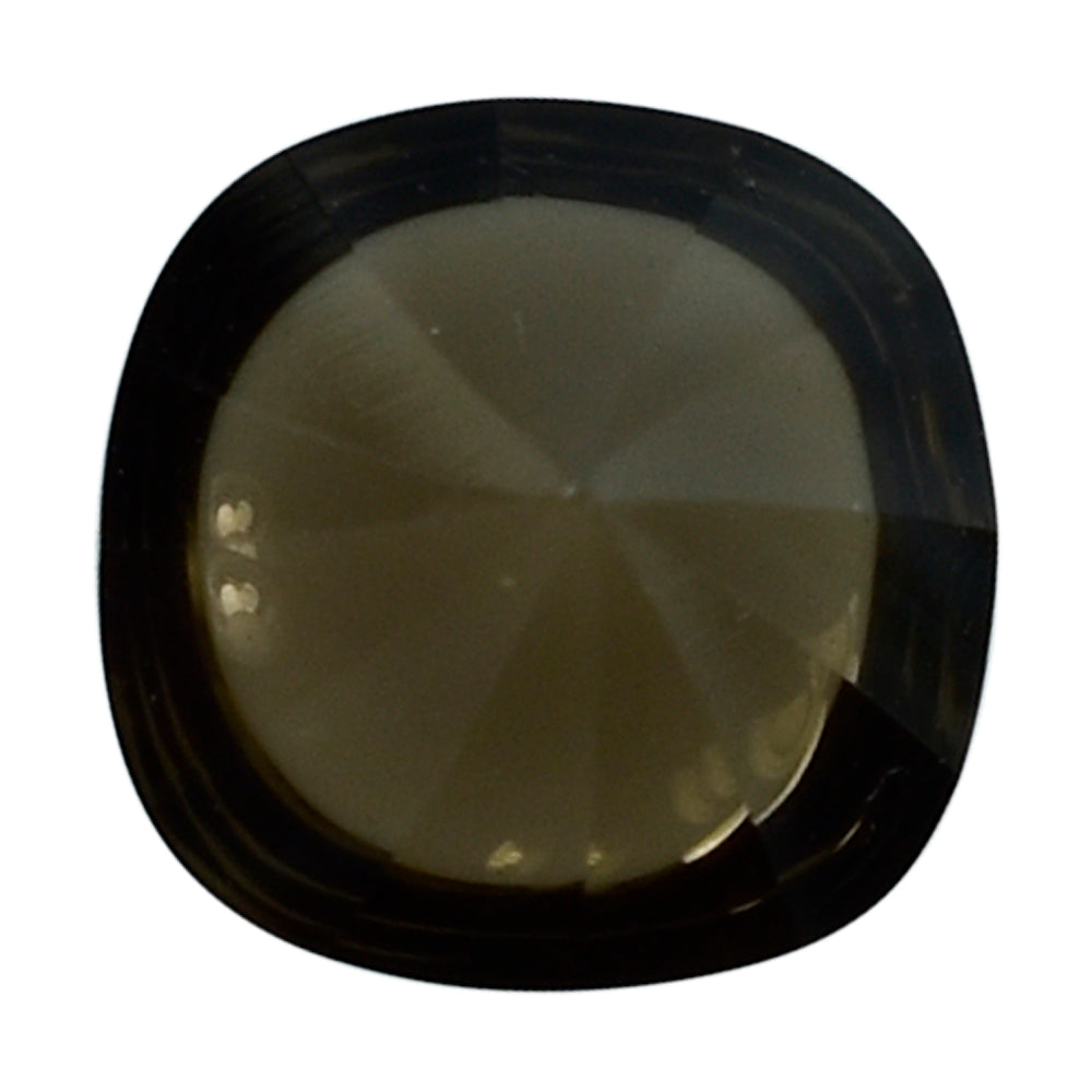 SMOKY QUARTZ BUFFTOP TWISTED CONCAVE CUSHION (DES#31) (DARK) 6MM 1.11 Cts.