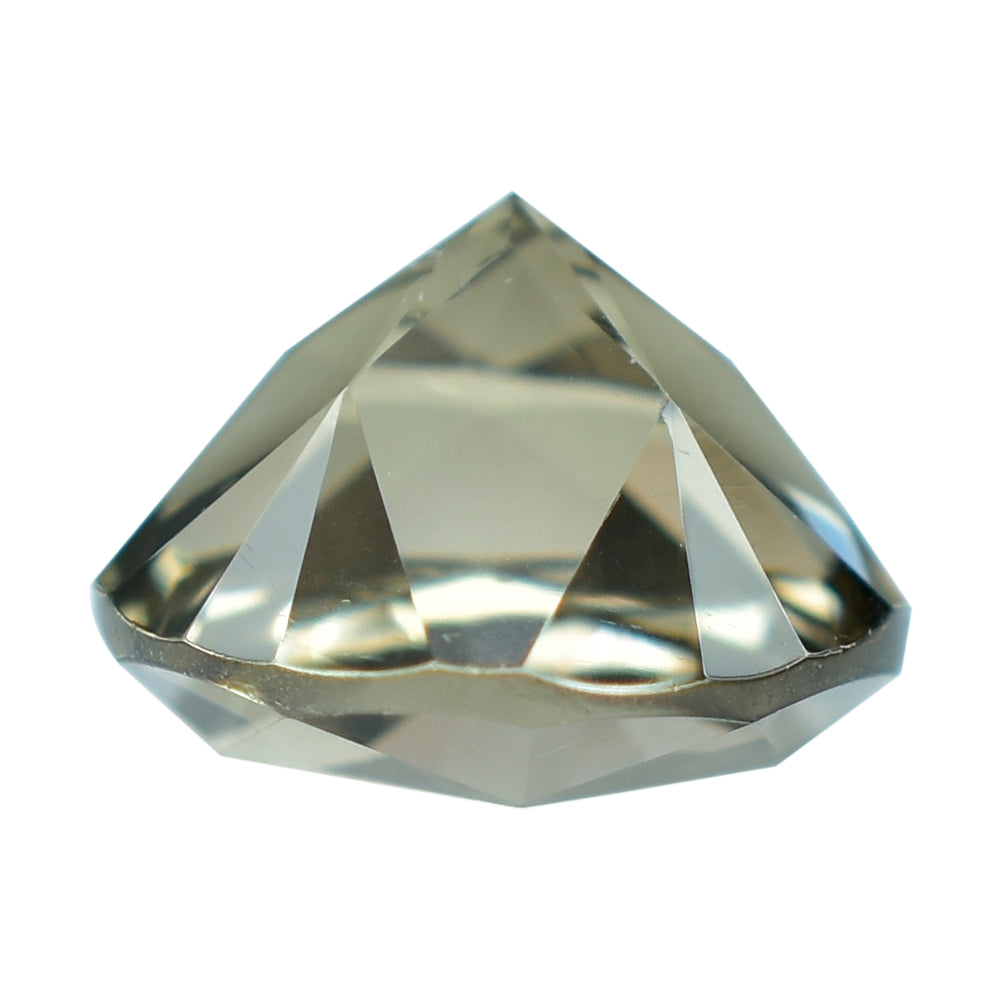 SMOKY QUARTZ PENTAGON ROUND WITH STAR CUT BACK (DES#43) (LITE) 12MM 6.11 Cts.