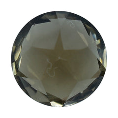 SMOKY QUARTZ PENTAGON ROUND WITH STAR CUT BACK (DES#43) (LITE) 12MM 6.11 Cts.