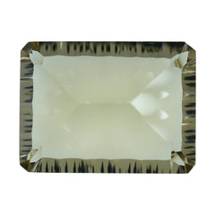 SMOKY QUARTZ CONCAVE SPLENDOR CUT OCTAGON (DES#41) (LITE) 16X12MM 9.50 Cts.