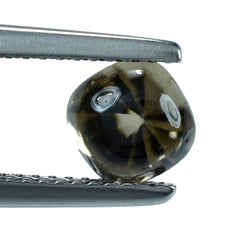SMOKY QUARTZ BUFFTOP TWISTED CONCAVE CUSHION (DES#31) (MEDIUM) 6MM 1.20 Cts.