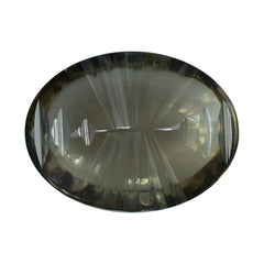 SMOKY QUARTZ BUFFTOP LAZER CONCAVE BACK OVAL (DES#101) (LITE) 16X12MM 8.58 Cts.