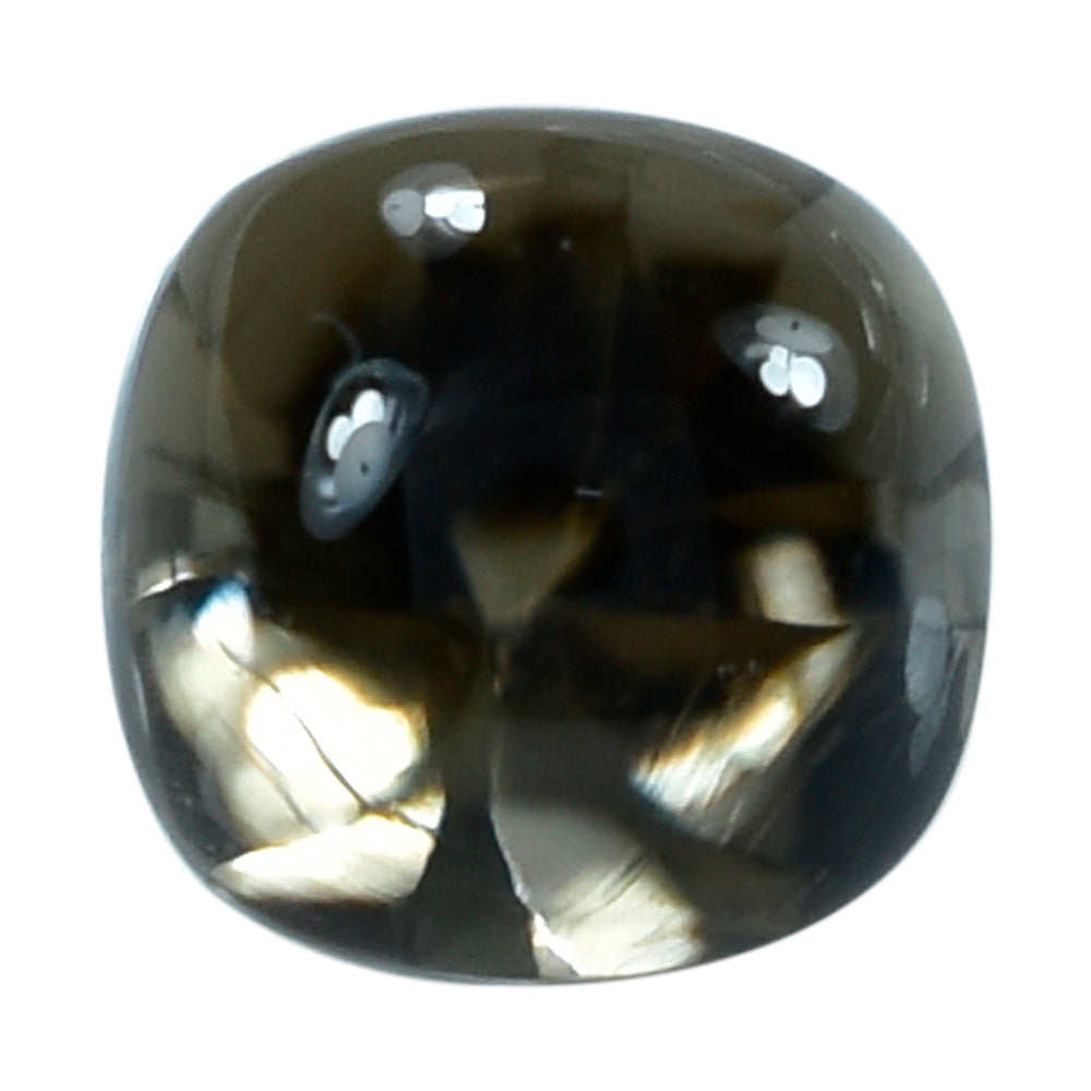 SMOKY QUARTZ BUFFTOP TWISTED CONCAVE CUSHION (MEDIUM) 6MM 1.10 Cts.