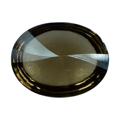 SMOKY QUARTZ BUFFTOP TWISTED CONCAVE BACK OVAL (DES#31) (MEDIUM) 9X7MM 1.82 Cts.