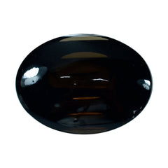 SMOKY QUARTZ BUFFTOP CONCAVE BACK OVAL (DES#105) (DARK) 16X12MM 8.05 Cts.