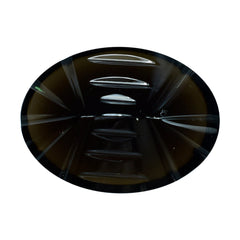 SMOKY QUARTZ BUFFTOP CONCAVE BACK OVAL (DES#105) (DARK) 16X12MM 8.05 Cts.