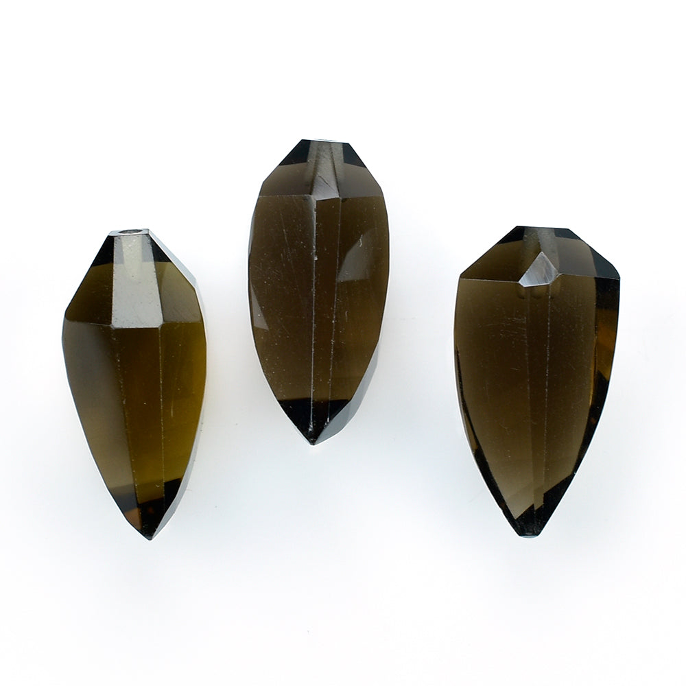 SMOKY QUARTZ LADY FINGER (DES#19) (DARK) 16X7MM 5.80 Cts.