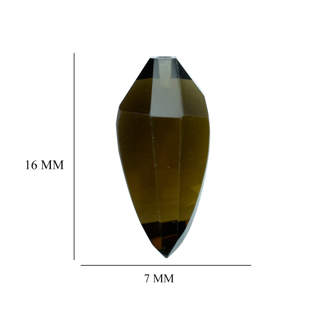 SMOKY QUARTZ LADY FINGER (DES#19) (DARK) 16X7MM 5.80 Cts.