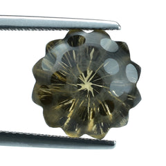 SMOKY QUARTZ UMBRELLA ROUND (DES#127) (MEDIUM) 14MM 10.04 Cts.