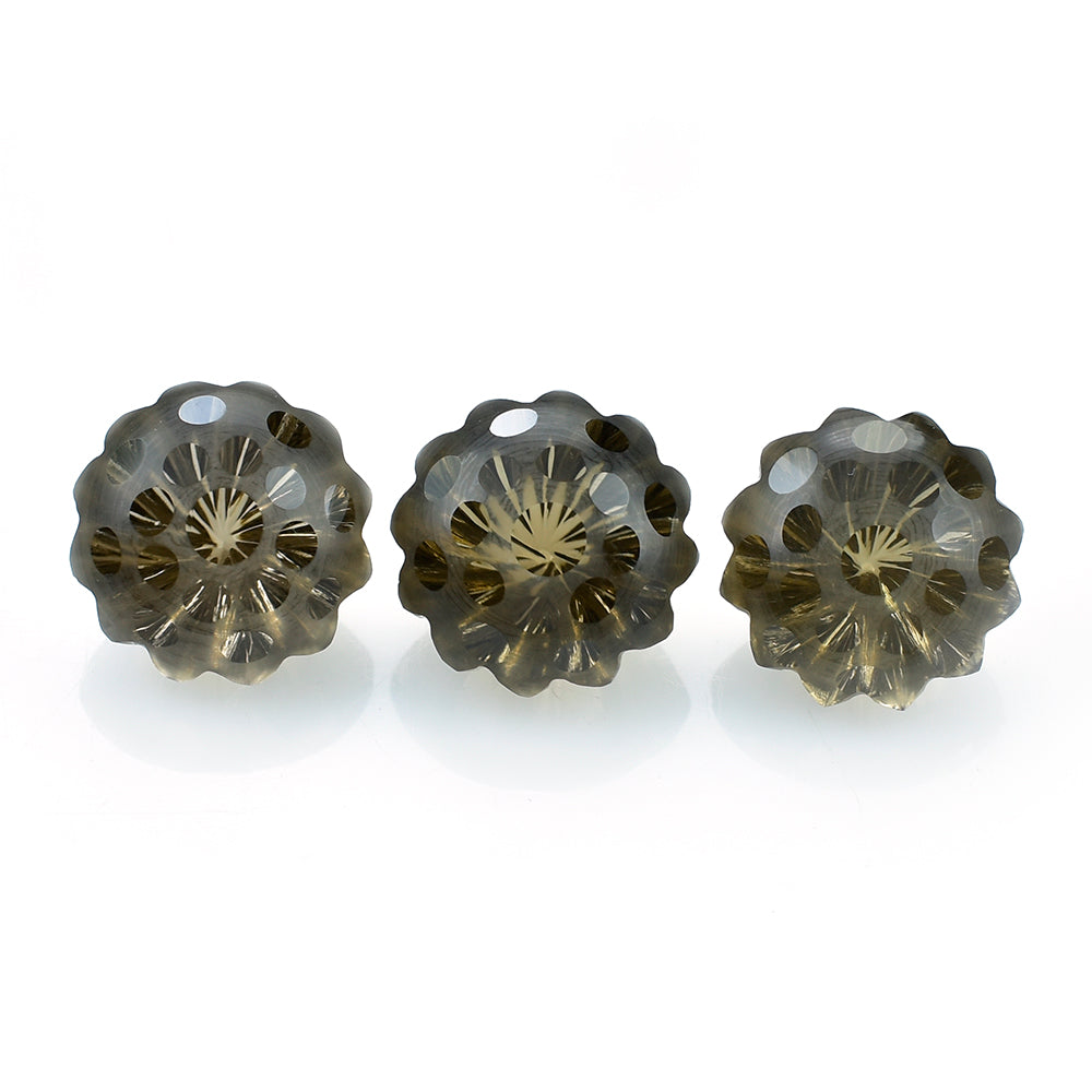 SMOKY QUARTZ UMBRELLA ROUND (DES#127) (MEDIUM) 14MM 10.04 Cts.