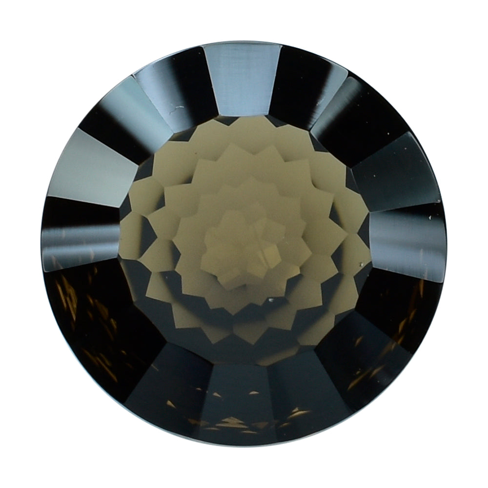 SMOKY QUARTZ NIRVANA CUT ROUND (DES#81) (DARK) 14MM 8.01 Cts.