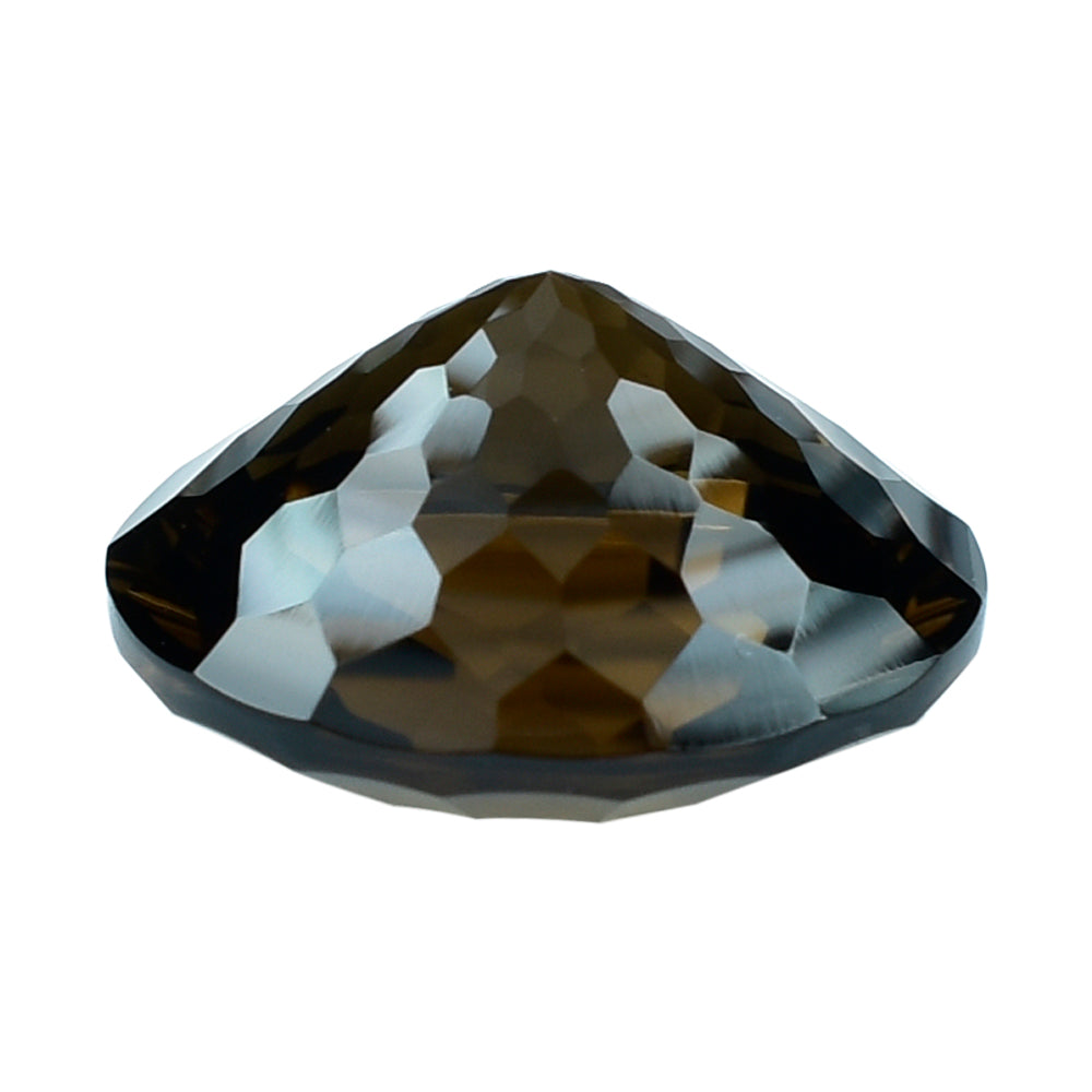 SMOKY QUARTZ NIRVANA CUT ROUND (DES#81) (DARK) 14MM 8.01 Cts.