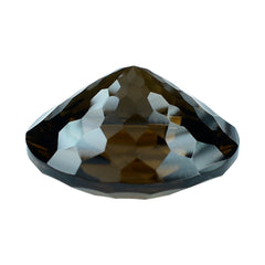 SMOKY QUARTZ NIRVANA CUT ROUND (DES#81) (DARK) 14MM 8.01 Cts.