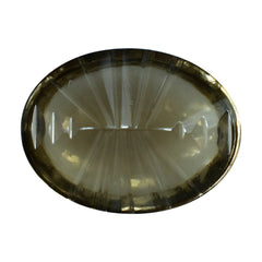 SMOKY QUARTZ BUFFTOP LAZER CONCAVE BACK OVAL (DES#101) (LITE) 16X12MM 8.55 Cts.
