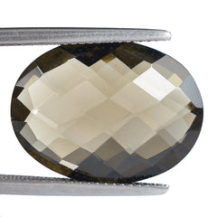 SMOKY QUARTZ BRIOLETTE OVAL 20X15MM 12.54 Cts.