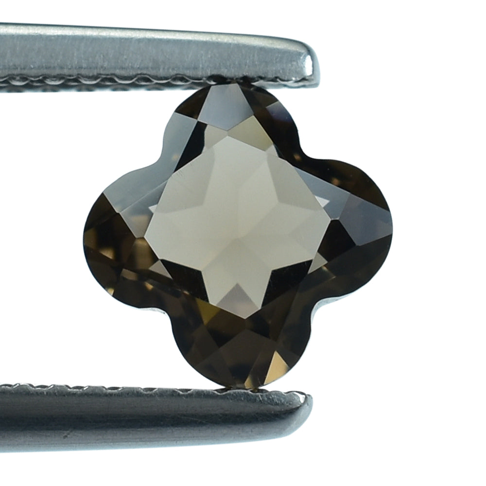 SMOKY QUARTZ CUT CLOVER (MEDIUM) 6MM (THICKNESS:-3.60-4.00MM) 0.94 Cts.