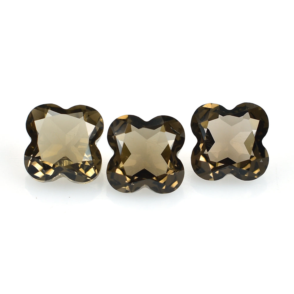 SMOKY QUARTZ CUT CLOVER (MEDIUM) 6MM (THICKNESS:-3.60-4.00MM) 0.94 Cts.