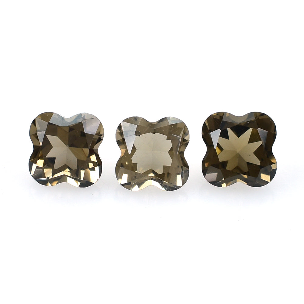 SMOKY QUARTZ CUT CLOVER (MEDIUM) 4MM (THICKNESS:-3.00-3.40MM) 0.36 Cts.
