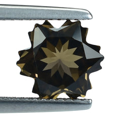 SMOKY QUARTZ CUT SNOWFLAKE SHAPE (MEDIUM) 8MM (THICKNESS:-6.00MM) 2.15 Cts.