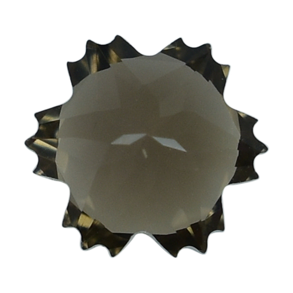 SMOKY QUARTZ CUT SNOWFLAKE SHAPE (MEDIUM) 6MM (THICKNESS:-4.50MM) 0.92 Cts.