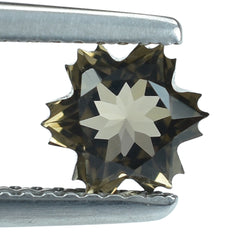 SMOKY QUARTZ CUT SNOWFLAKE SHAPE (MEDIUM) 6MM (THICKNESS:-4.50MM) 0.92 Cts.